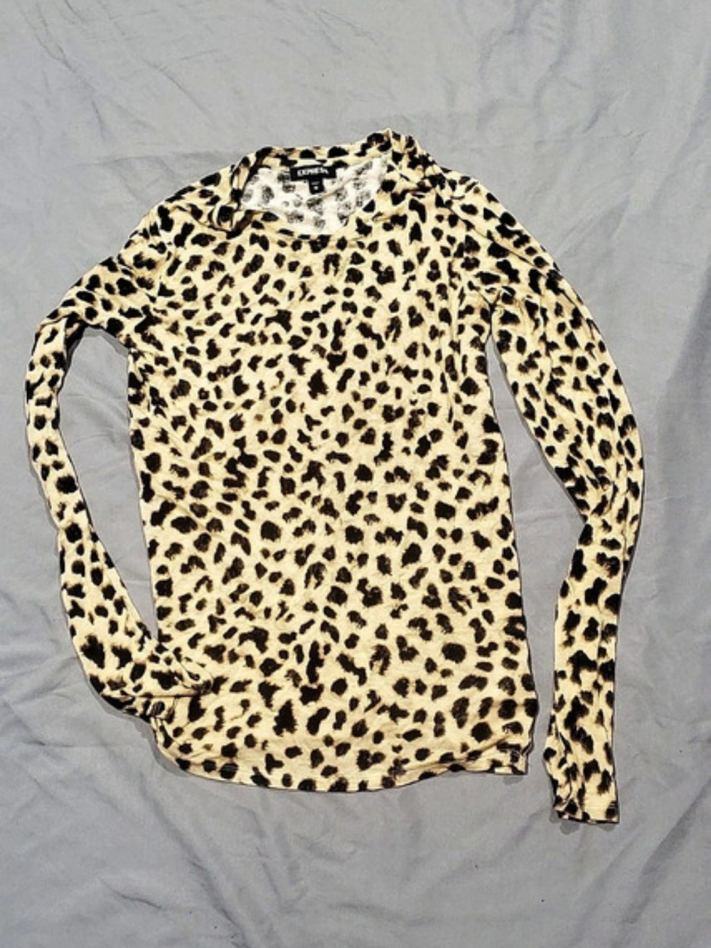 Express Leopard Print Long Sleeve Size Small Like New